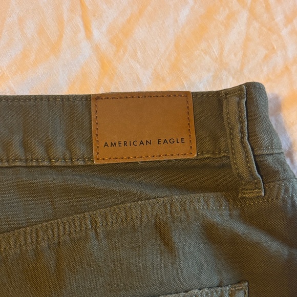 AE olive green highest rise mom short - Picture 3 of 6